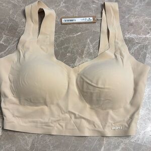 SKIMS Plunge Longline Bralette Bra Tank Top Clay Beige Nude size M